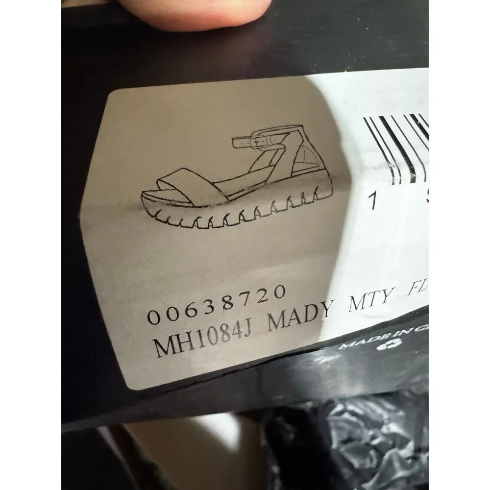 MIA Mady Platform Sandals White Tie Dye Lug Sole Ankle Strap Women Size 10 NWB